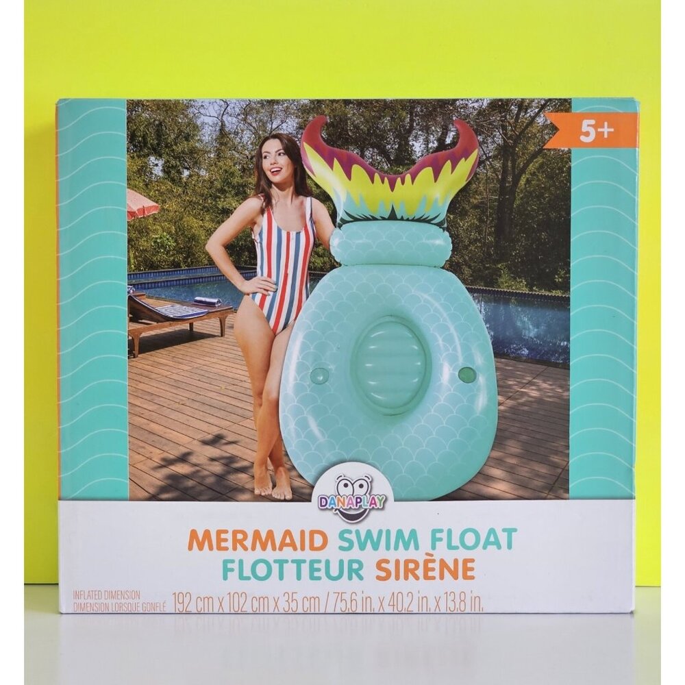 Mermaid Swim Pool Float With Cup Holder By Danaplay